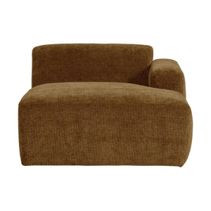 WOOOD Mojo Base chaise longue bank arm rechts rib Honinggeel