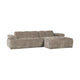 WOOOD Mojo chaise longue bank rechts ribstof Donkerzand