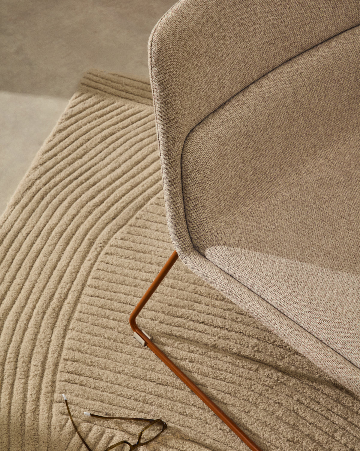 Kave Home Zahara fauteuil Beige/Terracotta