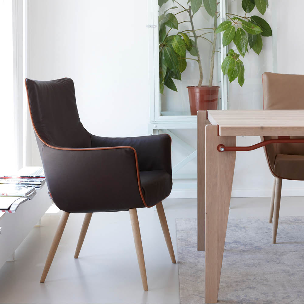 LABEL Vandenberg Chief eetkamerstoel leder Beige
