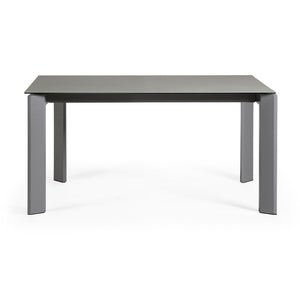 Kave Home Axis eettafel uitschuifbaar 160/220x90 cm Grijs