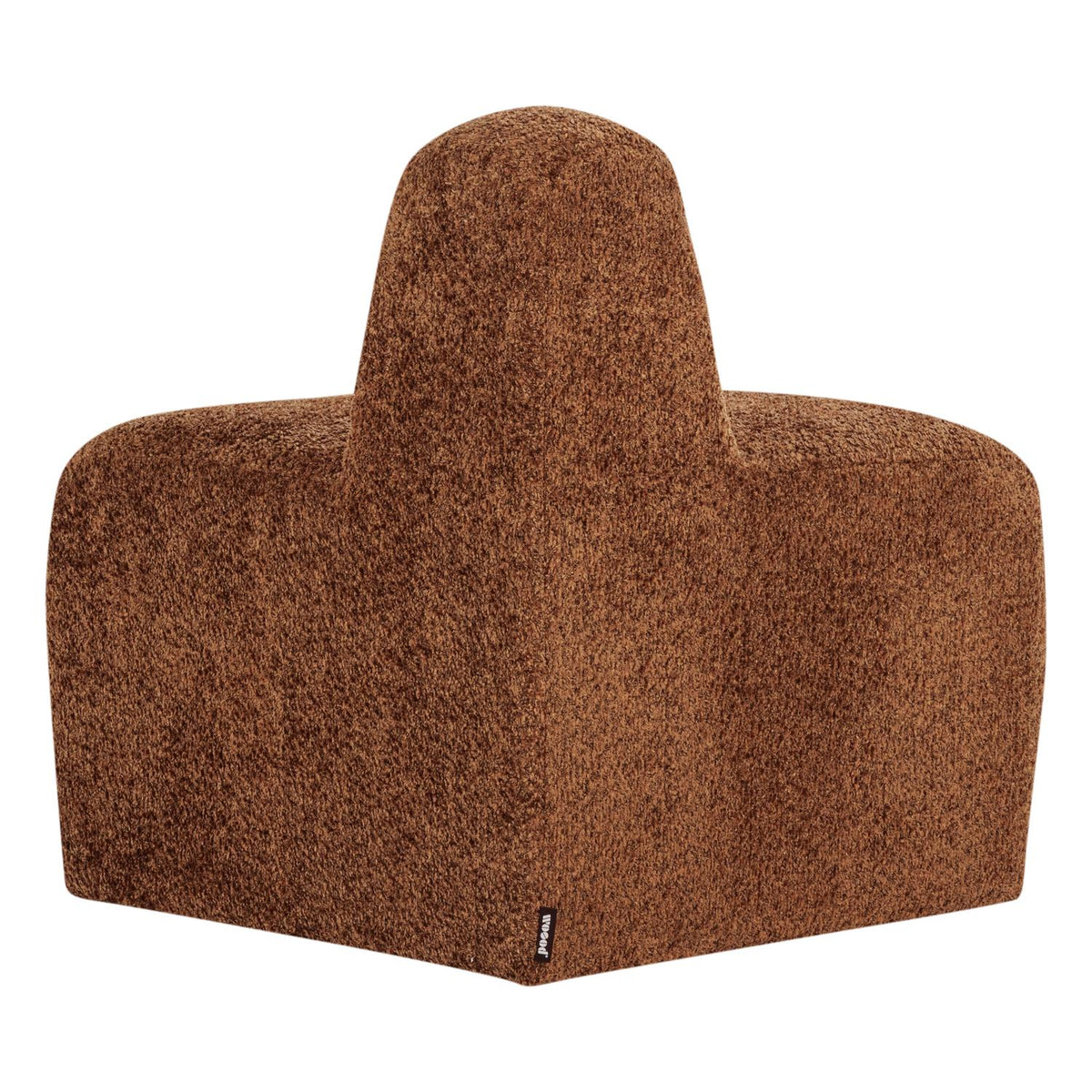 WOOOD Mojo Base eetbank hoek rond rugleuning wollig Roestbruin