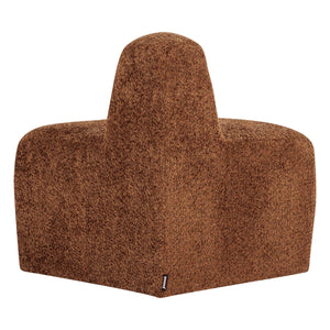 WOOOD Mojo Base eetbank hoek rond rugleuning wollig Roestbruin
