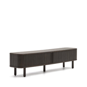 Kave Home Mailen tv-meubel met 2 deuren essen donkere afwerking 200 x 50 cm