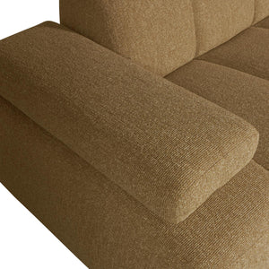 WOOOD Mojo 1,5-zits bank arm links bouclé Geel/Bruin Melange