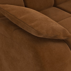 HKliving Wave bank left low arm Royal Velvet Caramel