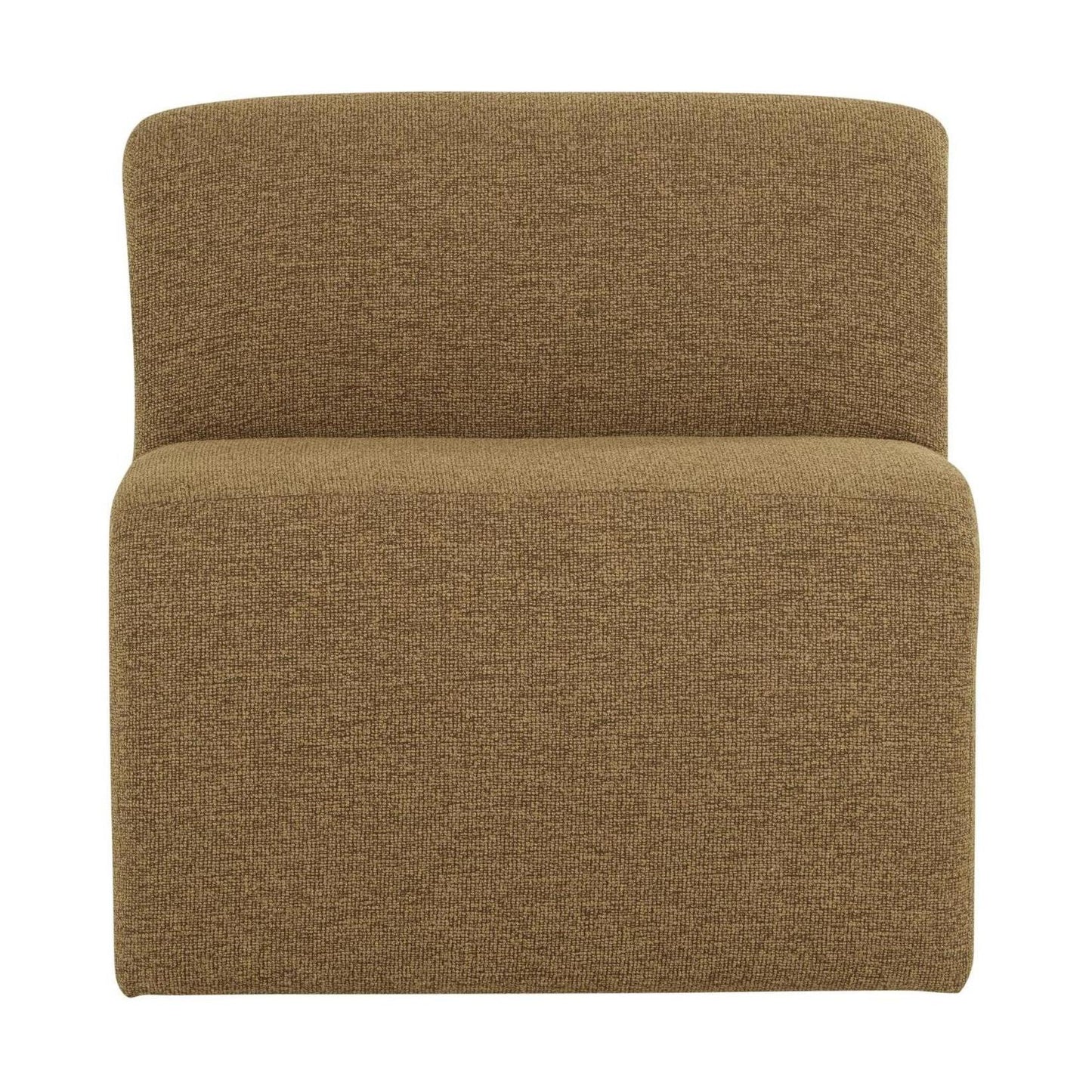 WOOOD Mojo Base eetkamerbank 84 cm met rugleuning bouclé Geel/Bruin