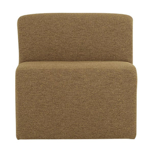 WOOOD Mojo Base eetkamerbank 84 cm met rugleuning bouclé Geel/Bruin