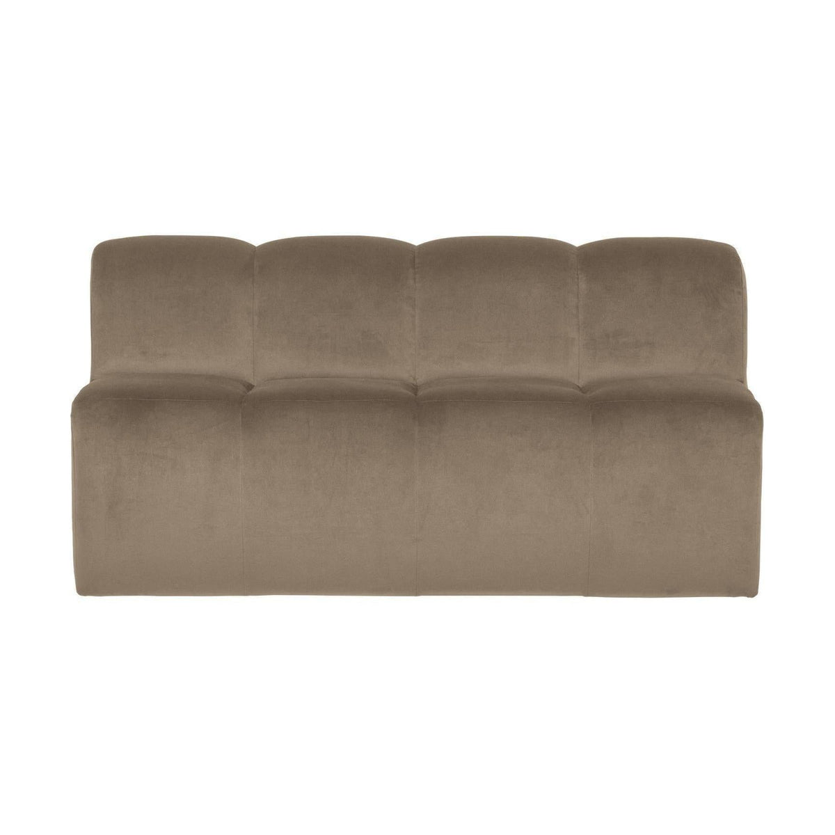 WOOOD Mojo eetbank 164 cm met rugleuning velvet Khaki