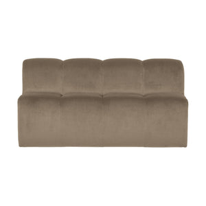 WOOOD Mojo eetbank 164 cm met rugleuning velvet Khaki