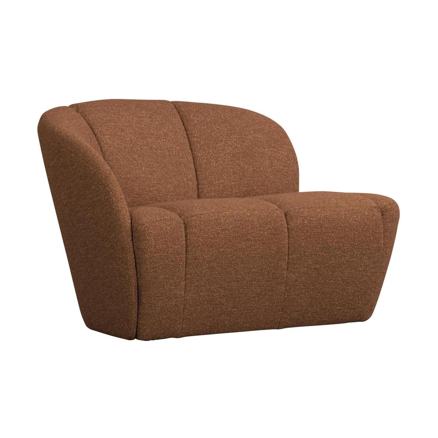 WOOOD Mojo 2-zits bankje arm links bouclé Roestbruin Melange