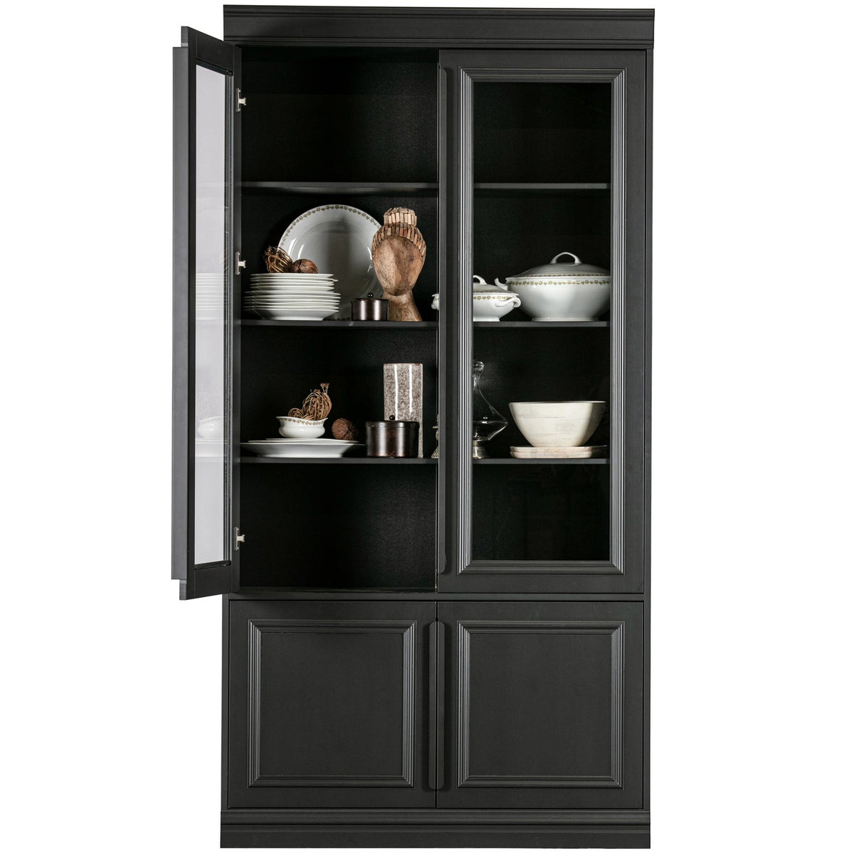 WOOOD Organize vitrinekast Matzwart
