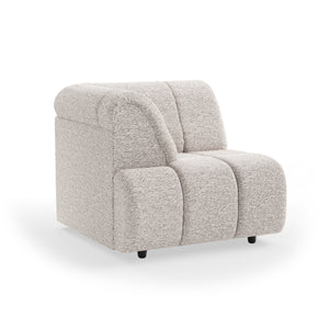 HKliving Wave bank left high arm Sneak Light Grey