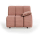 HKliving Wave bank right low arm Linen Dusty Rose