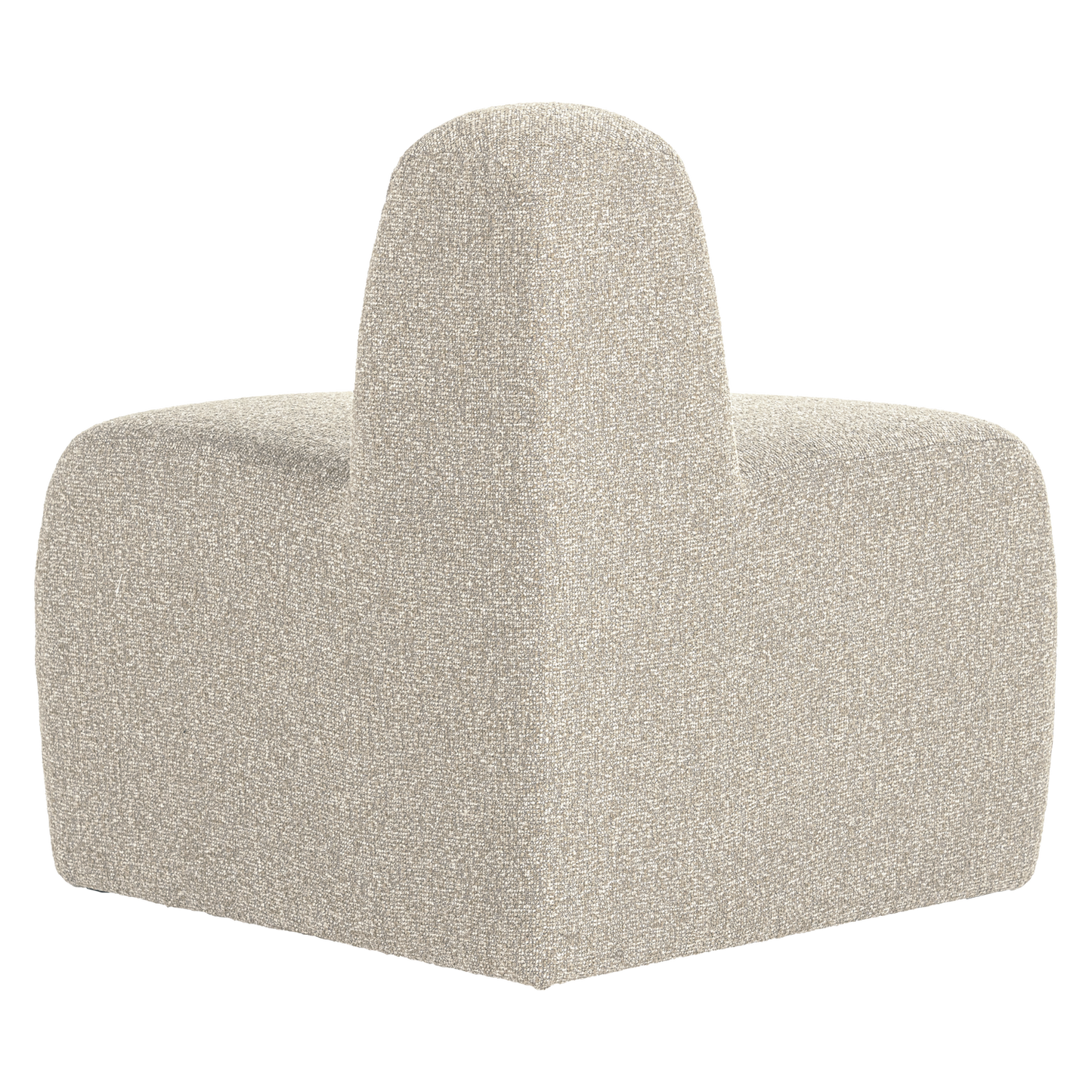 WOOOD Mojo eetbank hoek rond rugleuning Bouclé Beige Melange