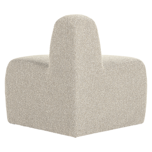 WOOOD Mojo eetbank hoek rond rugleuning Bouclé Beige Melange
