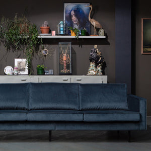 WOOOD Rodeo 3-zits bank velvet Groenblauw