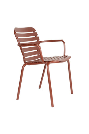 Zuiver Vondel tuinstoel met armleuning Red