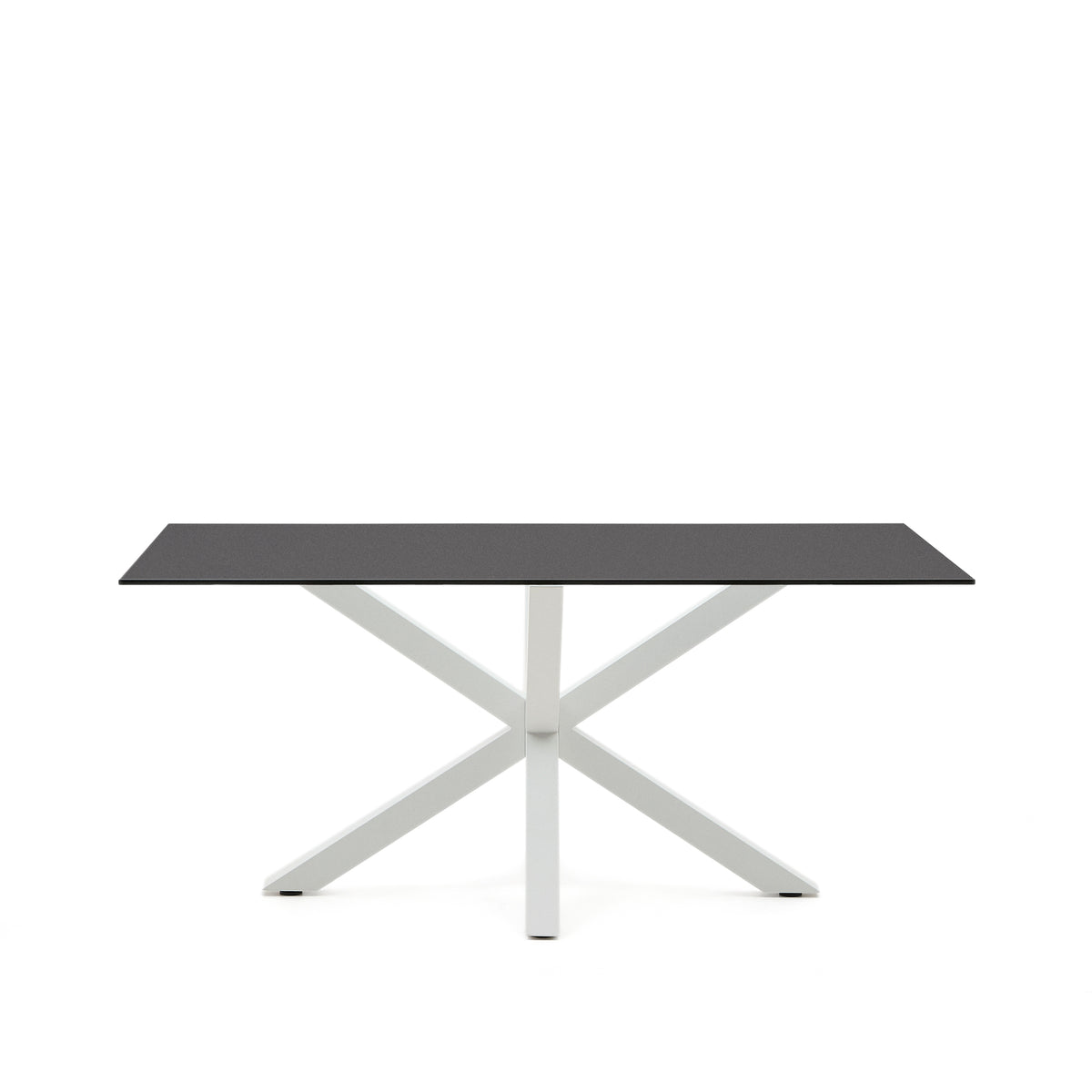 Kave Home Argo eettafel rechthoek 160x90 cm Black/White