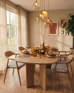 HelloTable Turtle eettafel Deens ovaal 240x110 cm noten Naturel