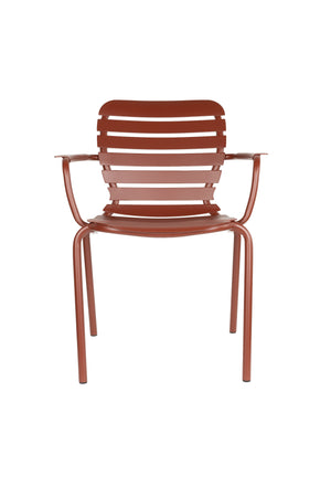 Zuiver Vondel tuinstoel met armleuning Red