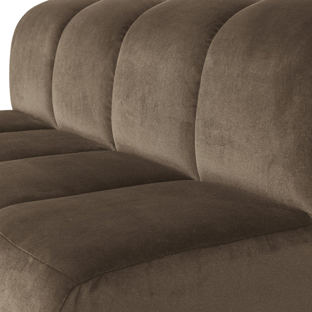 WOOOD Mojo eetbank 164 cm met rugleuning velvet Taupe