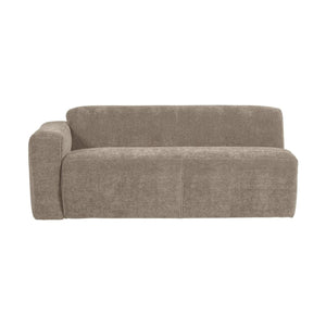 WOOOD Mojo Base 2-zits bank arm links rib Donkerzand