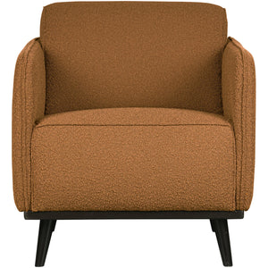 WOOOD Statement fauteuil met arm Bouclé Butter