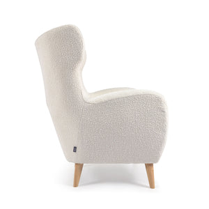 Kave Home Patio fauteuil bouclé Wit