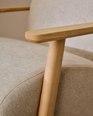 Kave Home Meghan fauteuil Pearl naturel