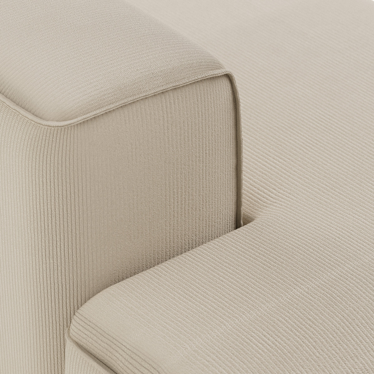 HKliving Flake bank left longchair Corduroy Rib Hay
