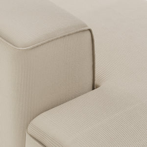 HKliving Flake bank left longchair Corduroy Rib Hay