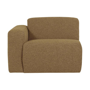 WOOOD Mojo Base 1-zits bank arm links bouclé Geel/Bruin