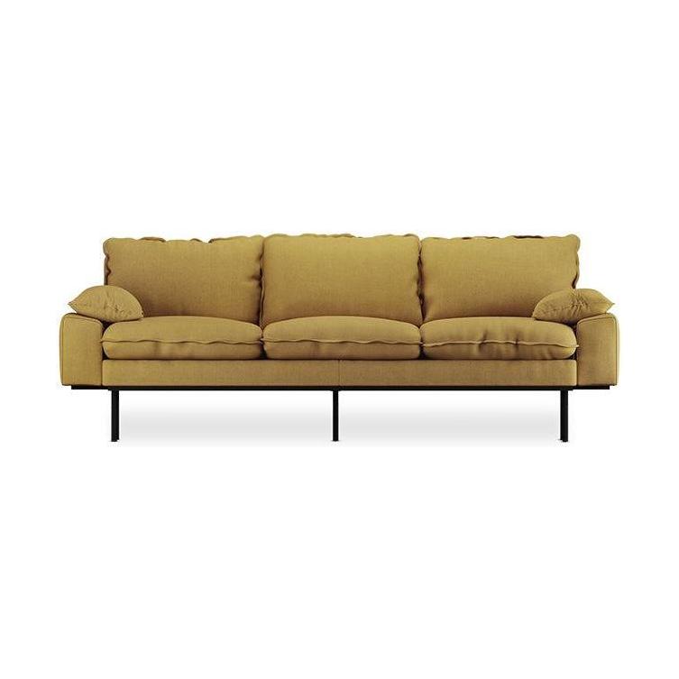 HKliving Retro 3-zitsbank Linen Burnt Ochre