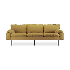 HKliving Retro 3-zitsbank Linen Burnt Ochre