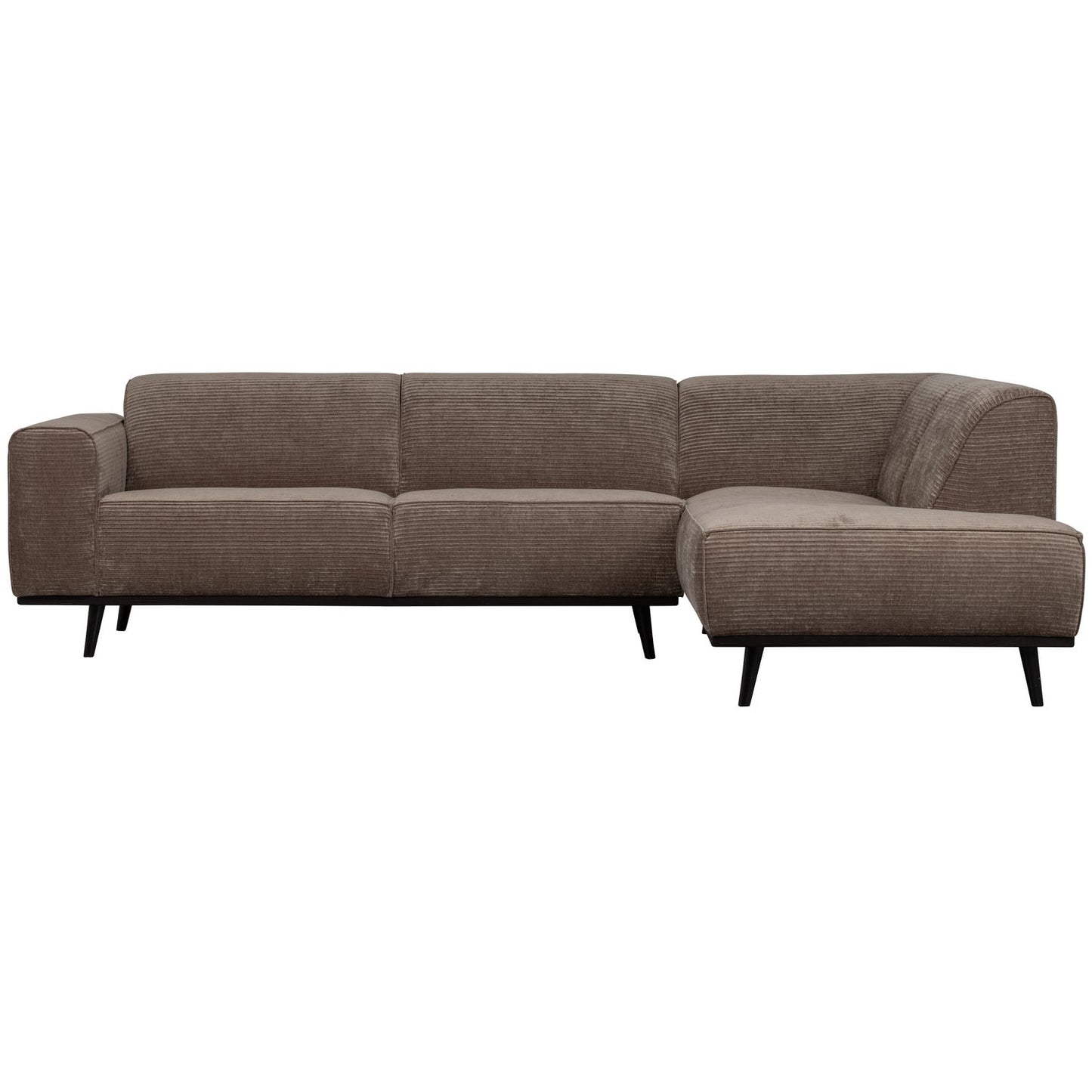 WOOOD Statement hoekbank rechts Ribstof Taupe