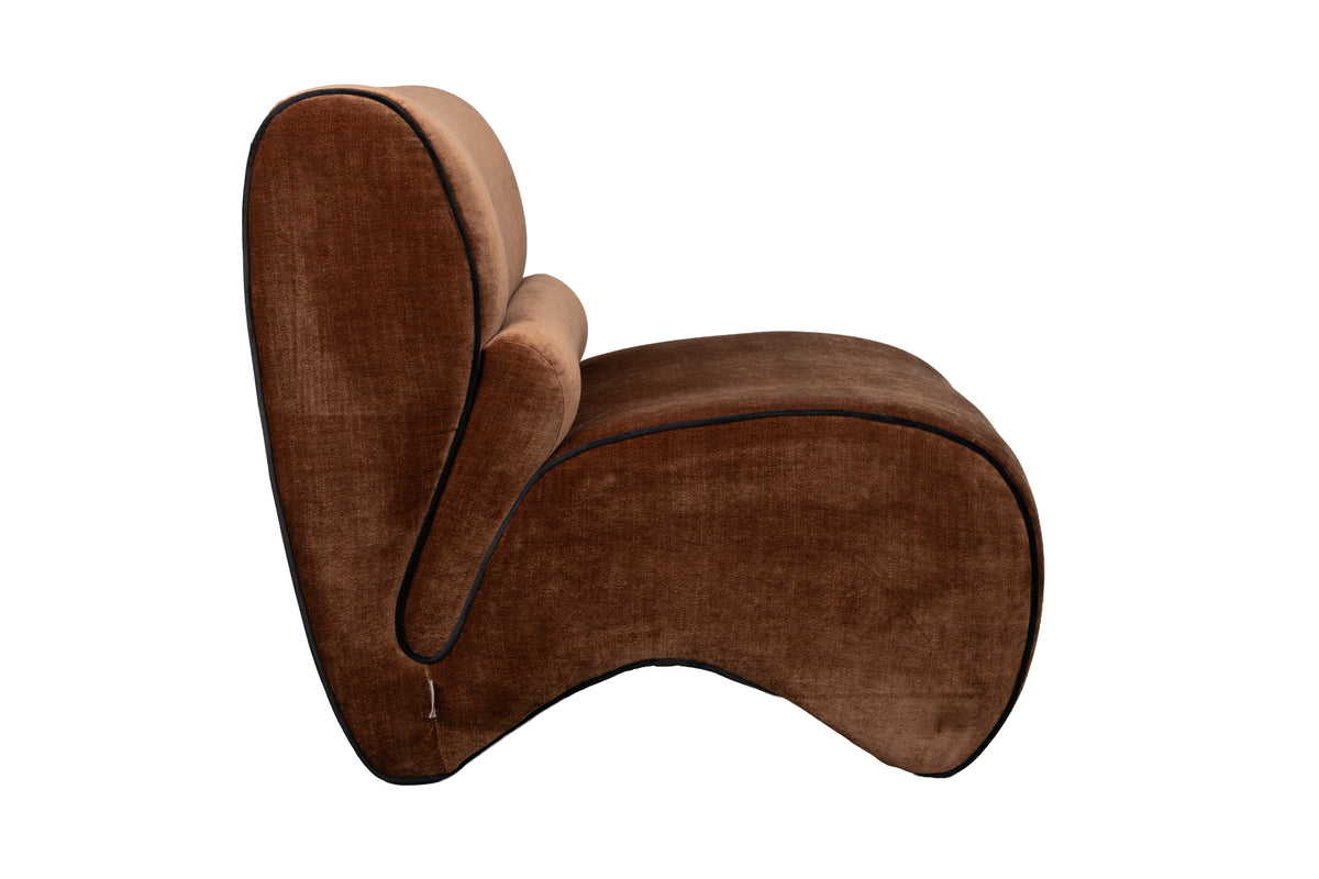 Dutchbone Donna fauteuil donkerbruin