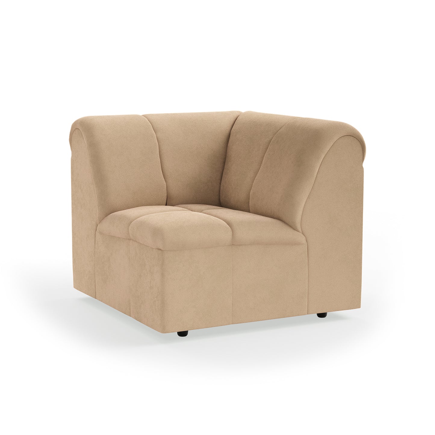 HKliving Wave bank corner Royal Velvet Cream