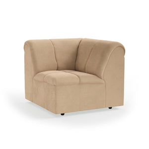 HKliving Wave bank corner Royal Velvet Cream