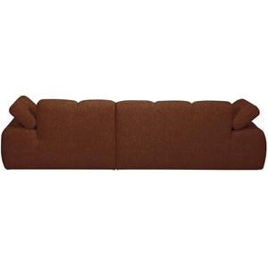 WOOOD Mojo chaise longue bank rechts bouclé Roestbruin Melange