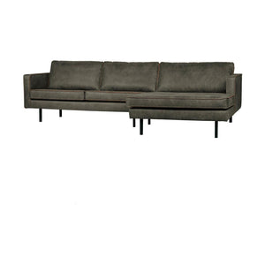 WOOOD Rodeo bank chaise longue rechts Army