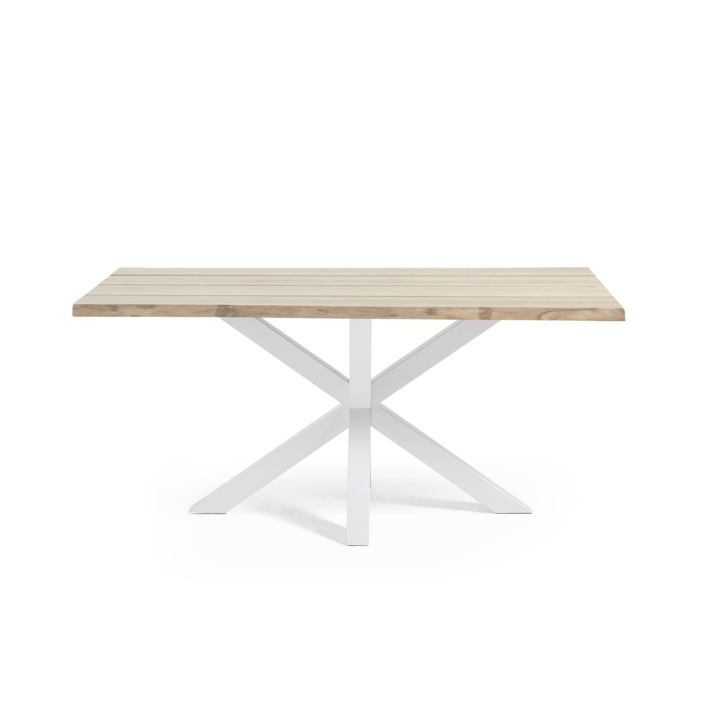 Kave Home Argo eettafel rechthoek 160x90 cm Natural/White