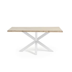 Kave Home Argo eettafel rechthoek 160x90 cm Natural/White
