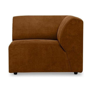 HKliving Jax bank right corner Royal Velvet Caramel