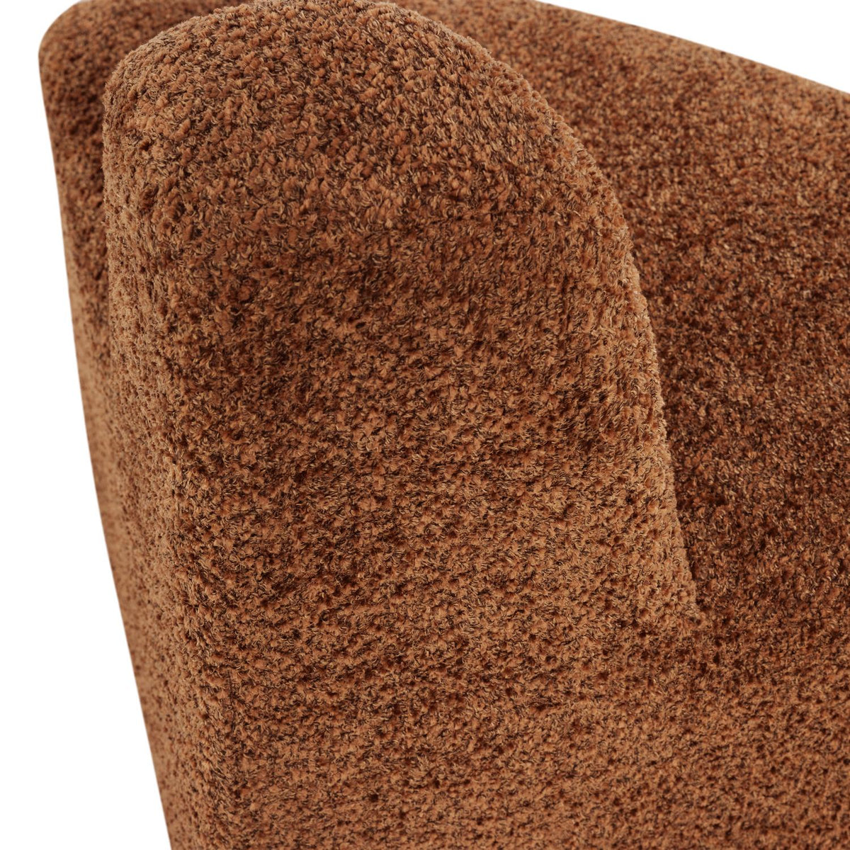 WOOOD Mojo Base eetbank hoek rond rugleuning wollig Roestbruin