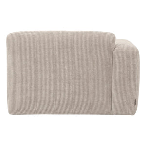 WOOOD Mojo Base chaise longue bank arm links rib Ecru