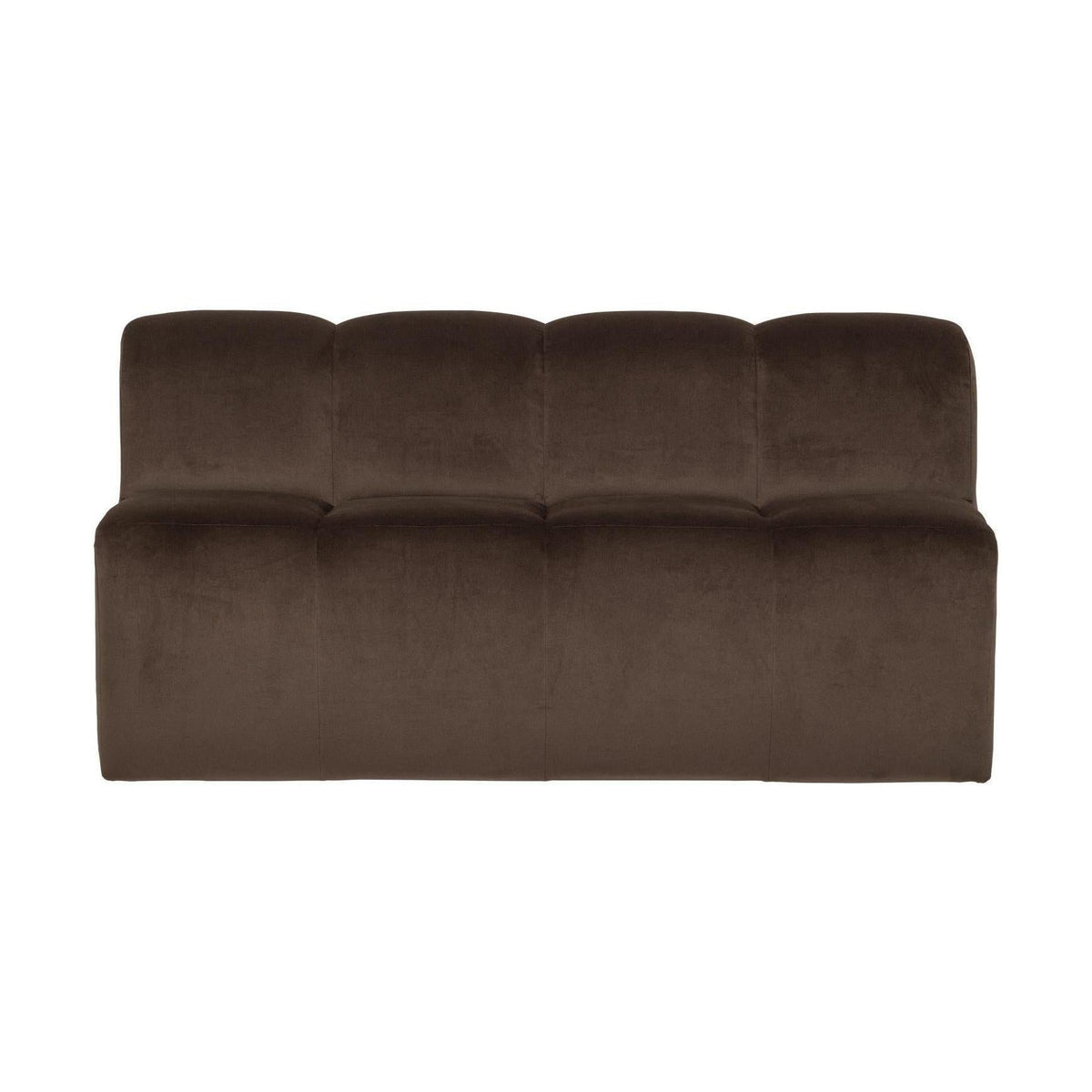 WOOOD Mojo eetbank 164 cm met rugleuning velvet Bruin