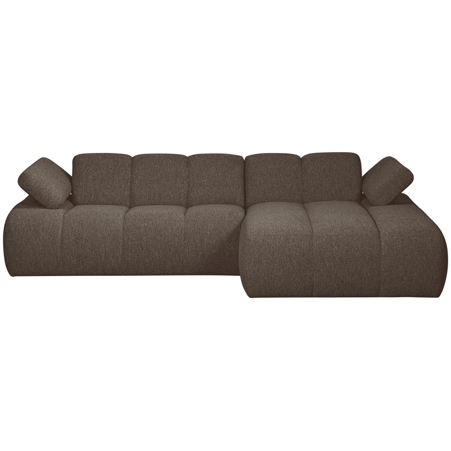 WOOOD Mojo chaise longue bank rechts bouclé Bruin Melange