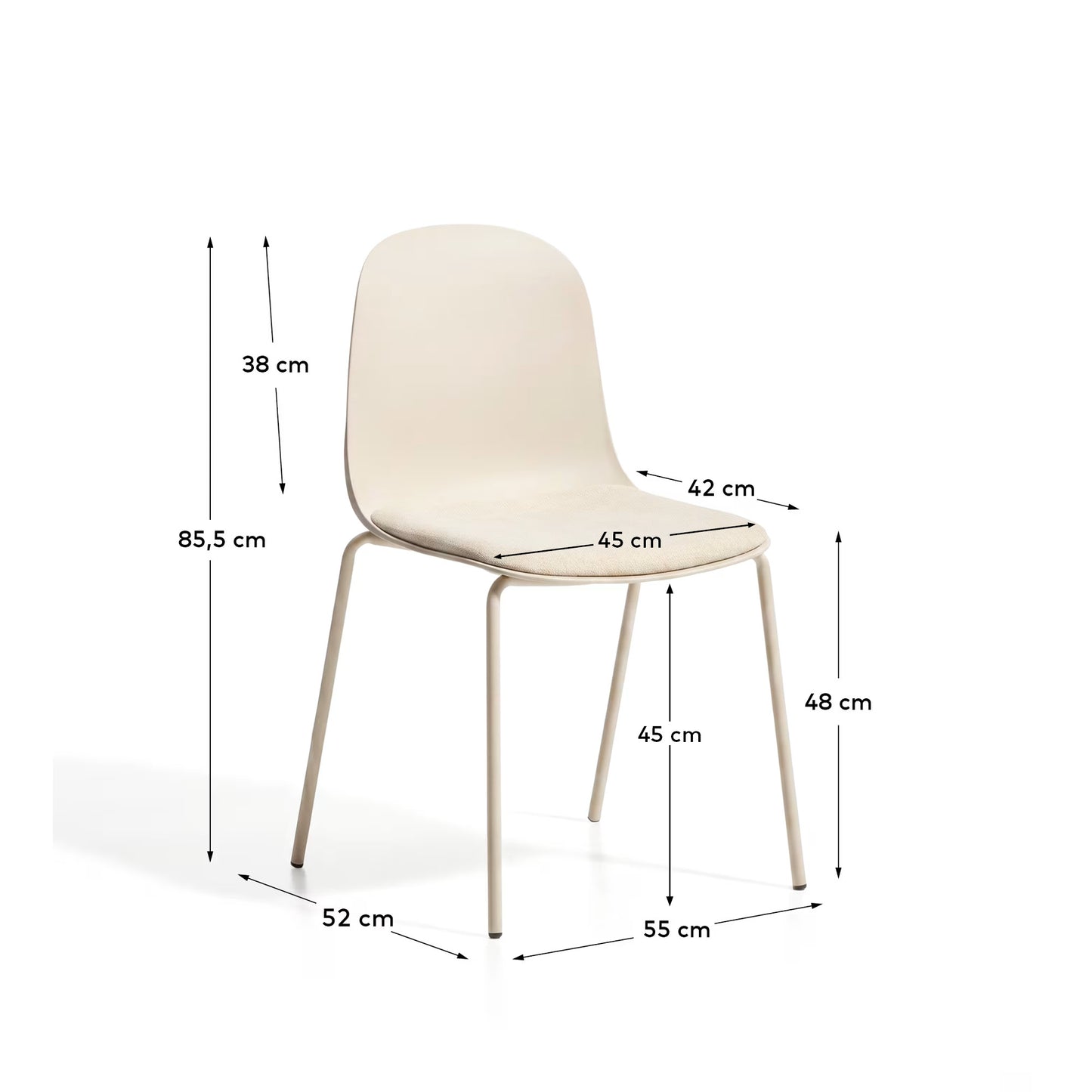 Kave Home Debari eetkamerstoel chenille Beige