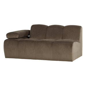 WOOOD Mojo 1,5-zits bank arm links velvet Taupe